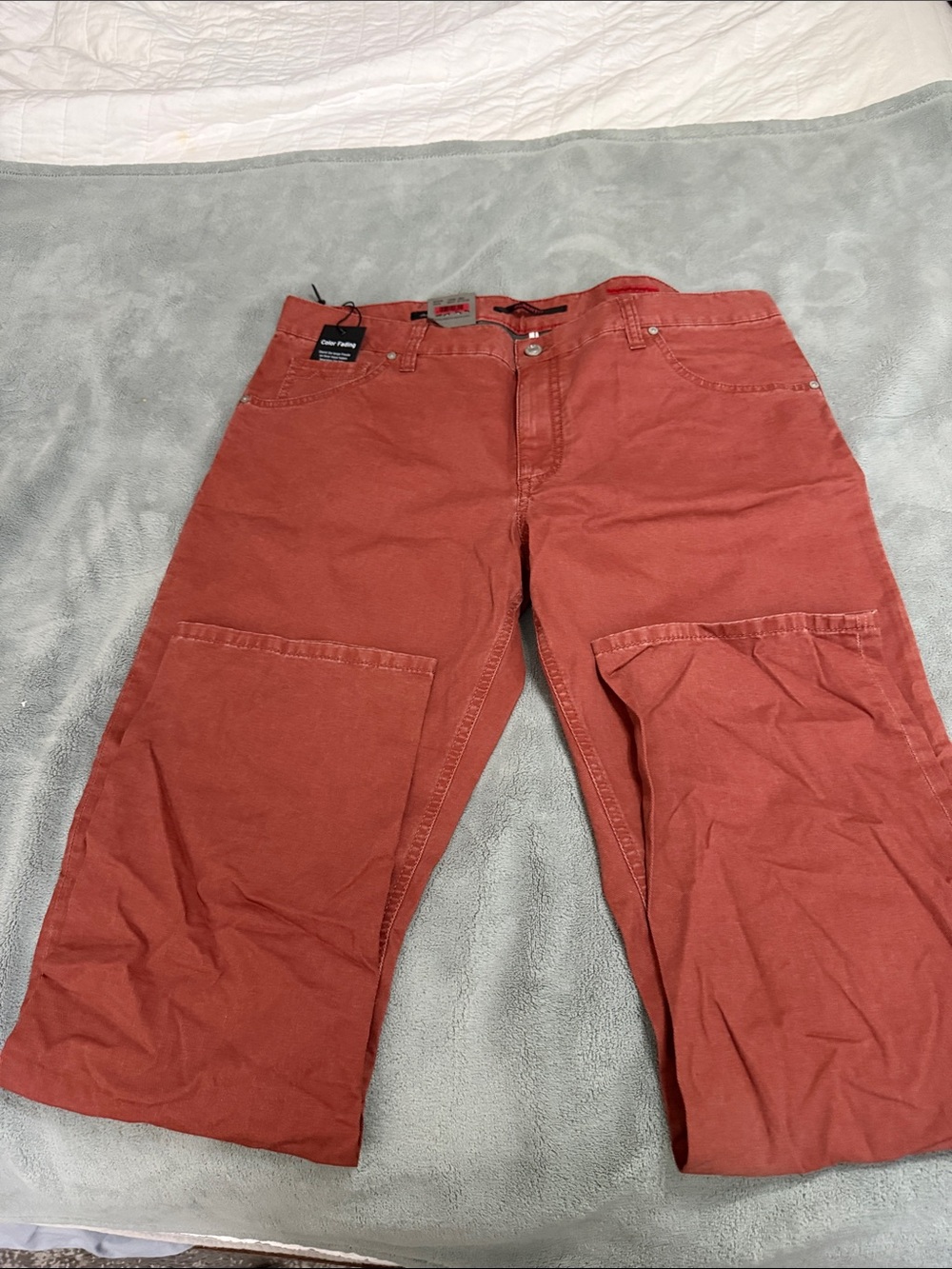 Men's Cargo Pants in Rust Red - Casual Utility Trousers
